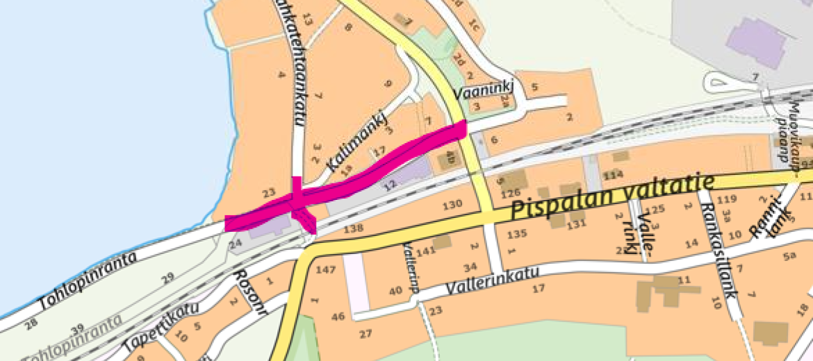 Karttakuva työmaa-alueesta.